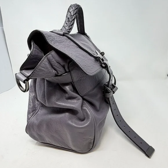 Mulberry Alexa Regular Slate Gray Lilac Leather Gunmetal Authenticated COA - Picture 5 of 16